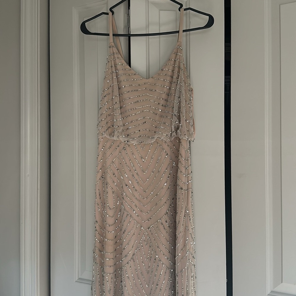 - Adrianna papell sequined and beaded dress